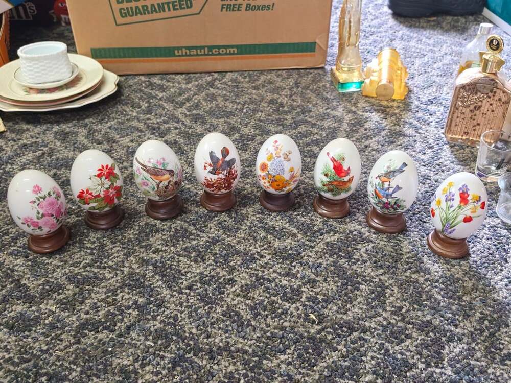 Avon Gifts Of Nature Porcelain Egg Set